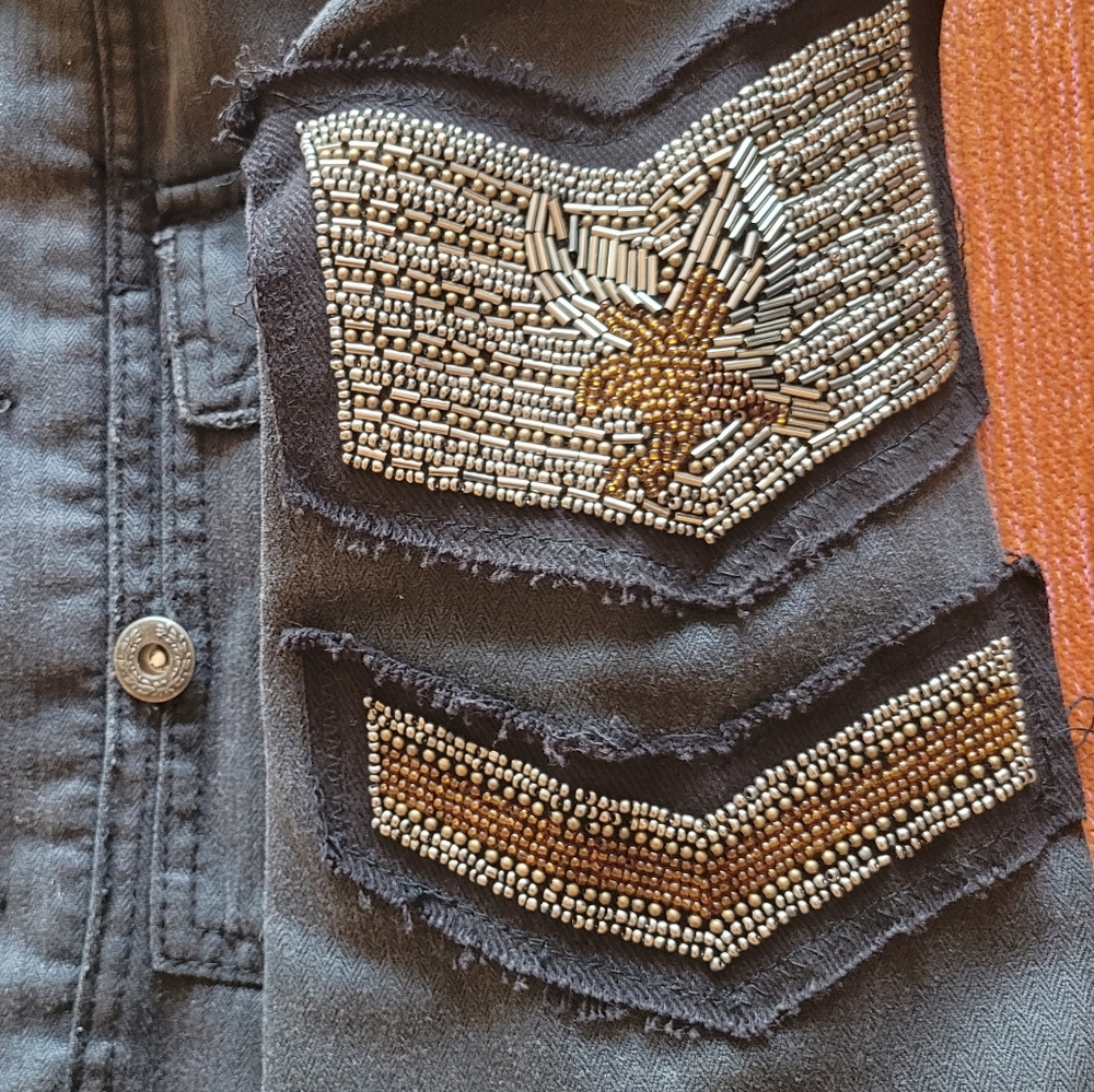 FREE PEOPLE Embellished Military Jacket - Picture 11 of 16
